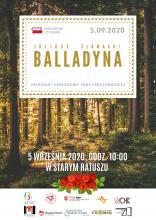 Plakaty informujący o Narodowym Czytaniu "Balladyny" Juliusza Słowackiego